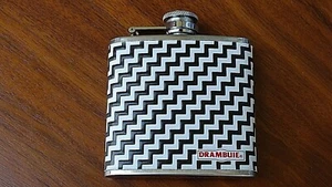 Drambuie New Stainless steel bottle drink flask 5 .oz with zig zag pattern - Picture 1 of 9