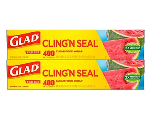Glad Cling ‘N Seal Clear Plastic Food Wrap 400 - Picture 1 of 10