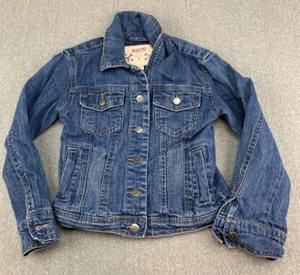 Mossimo Supply Co Denim Jacket Girls Sz S Blue Silver Buttons Classic Cool - Picture 1 of 13