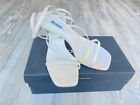 Ladies White Metallic Strappy Sandals  By Dune Size 5(38)