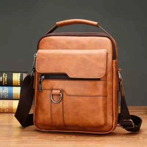 Brand Men Shoulder Bag for 9.7" iPad Men PU Leather Flaps Men's Cross body Bags - Picture 1 of 5