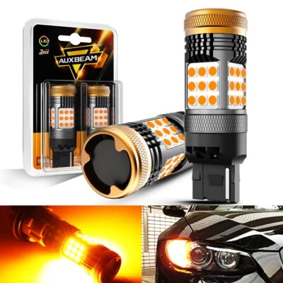 AUXBEAM CANBUS 7440 Amber LED Turn Signal Light Bulb Anti Hyper Flash Error Free - Image 1 of 4