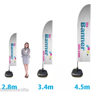Feather Flag Advertising Printed Flag sign, includes pole & black water base - Picture 1 of 1