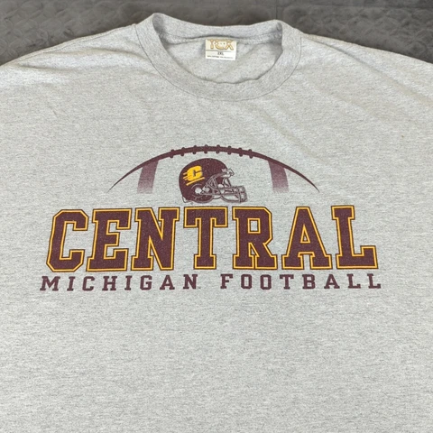 Central Michigan Chippewas Football Shirt Cotton Exchange Short Sleeve Men 2XL Cover