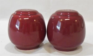 Juego de coctelera de sal y pimienta de cerámica bola redonda ciruela oscura - Imagen 1 de 8