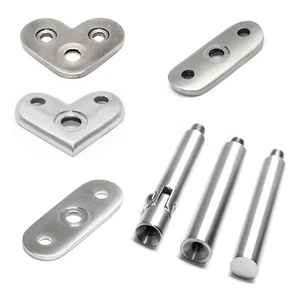 Handlaufträgerplatte Verbindungsstift Handlaufhalter Handlaufstütze - Edelstahl  - Bild 1 von 24