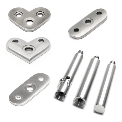 Handlaufträgerplatte Verbindungsstift Handlaufhalter Handlaufstütze - Edelstahl  - Bild 1 von 4