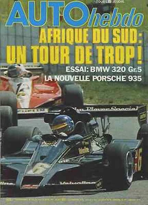AUTO HEBDO n°104 09/03/1978 GP AFRIQUE DU SUD BMW 320 Gr5 PORSCHE 911SC SAFARI - Imagen 1 de 1