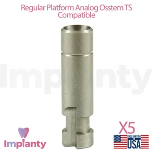 5x Dental Analog Regular Platform 2.5mm 0sstem Compatible Stainless Steel - Picture 1 of 4