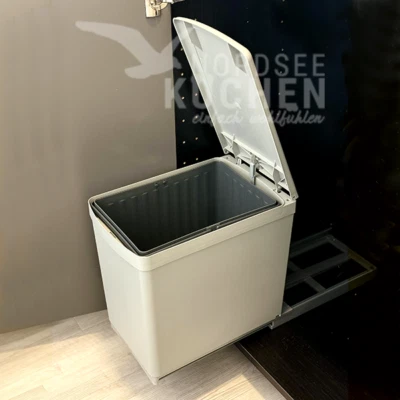 Concepto ROTA Solo 30-1 Flip Abfall Sammler Müll Eimer 16 Liter 1fach Küche Grau - Bild 1 von 4