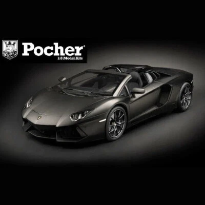 NUEVO Pocher 1:8 Lamborghini Aventador LP700-4 Roadster Nero Nemesis Kit Negro HK1 Foto 1 de 4