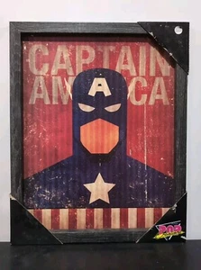 Marvel Comics Captain America 16"x20" Wooden Wall Art - Pop Creations - Picture 1 of 4
