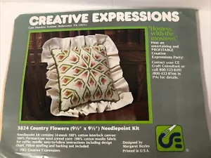 Creative Expressions Needlpoint Kit COUNTRY FLOWERS #3824 - Picture 1 of 2