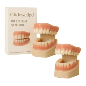 1-3X Glidewellpd Premium Silicone Denture Smileasego Premium Dentures Full Mouth - Picture 1 of 10