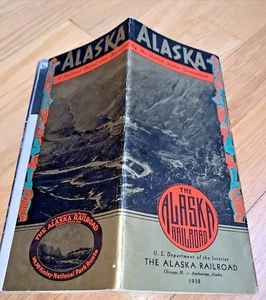 1938 THE ALASKA RAILROAD Brochure OWNED & OPERATED by the US GOVERNMENT - Picture 1 of 10