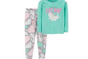 Child of Mine by Carter's Baby Toddler Girl 2 Piece Cotton Pajama Set - Picture 1 of 1