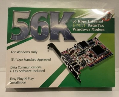V90 56 Kbps Internal PCI Data/Fax Modem For Windows Only - See Pics For Details - Image 1 of 2