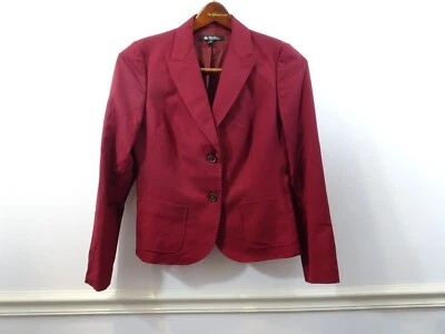 Blazer Brooks Brothers Loro Piana tamanho 8 lã marrom vermelha 2 botões - Imagem 1 de 4