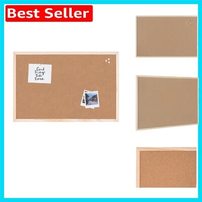 Basic Brown Cork Board with Pine Frame – Ideal for Home and Office Organization - Image 1 of 4