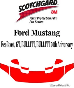 3M Paint Protection Pro Series 2018 2019 2020 2021 2022 2023 Ford Mustang GT - Picture 1 of 3