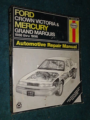 Ford Crown Victoria 1988-1996/Mercury Grand Marquis manual de tienda libro Haynes Foto 1 de 4