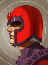 Magneto Mike Mitchell Portrait SIGNED #'d Mondo Print Poster Marvel X-Men Fox