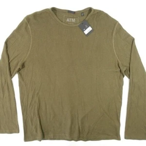ATM Collection Herren T-Shirt Army Green Langarm Waffelmuster - Bild 1 von 3