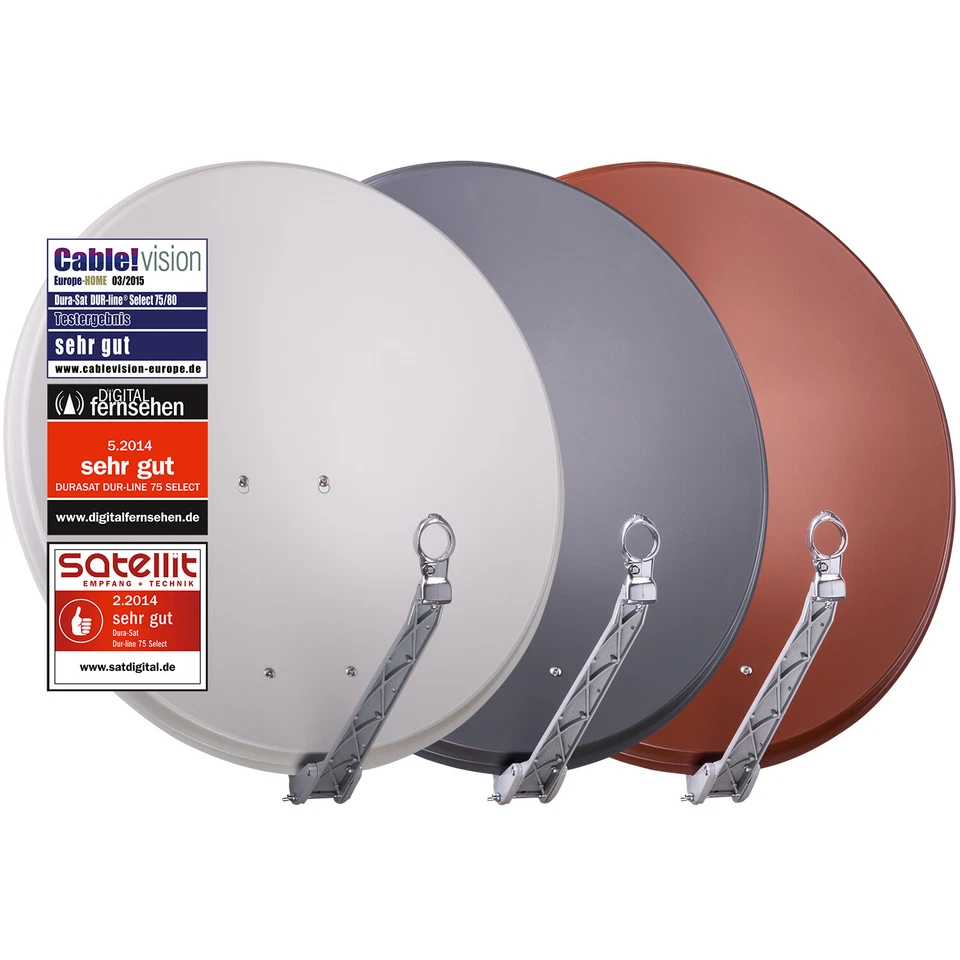 DUR-line Select ALU SAT-Anlage 60, 80, 90 mit Single, Twin, Quad, Octo LNB - Bild 1 von 2