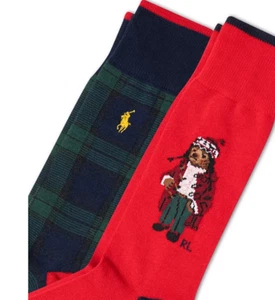 Polo RALPH LAUREN Men's Socks. Arctic Polo Bear 2-Pk Set - Picture 1 of 3