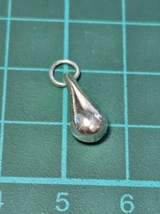 Vintage Stamped 925 Sterling Silver Teardrop Dangle Charm Pendant - Bild 1 von 5