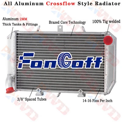 Enfriador de radiador de aluminio para motocicleta Kawasaki Z1000 Z 1000 2010-2016 Foto 1 de 4