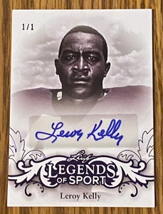 LEROY KELLY 2015 Leaf Legends of Sport CLEVELAND BROWNS Autograph AUTO (#1/1) - Picture 1 of 5
