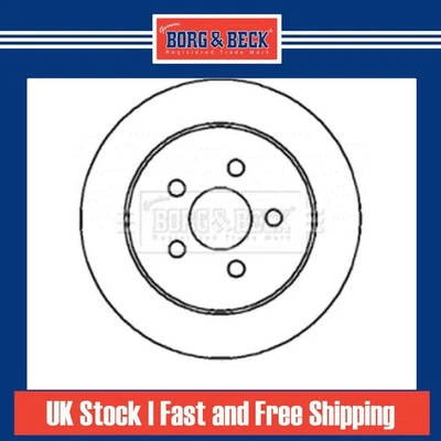 2x Brake Discs Solid For Chrysler Stratus 2.0 LE Borg & Beck Rear 0000K04616433 - Image 1 of 4