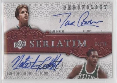 2007-08 Chronology Seriatim Dual/70 Dave Cowens Tiny Archibald Nate Auto Salón de la fama Foto 1 de 2