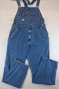 Calvin Klein Jeans Denim Contractor Latzhose Unisex Größe L 36x32 mit Reißverschluss - Bild 1 von 15