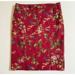 Kenzo Défilé rot Blumen Made in France Statement Rock EUC Größe 44 12 skurril - Bild 1 von 15