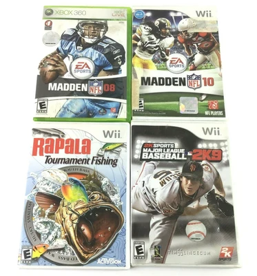 Bundle Wii - Madden 10 Major League 2K9 - Rapala Fishing & Xbox 360 - Madden 08 - Image 1 of 4