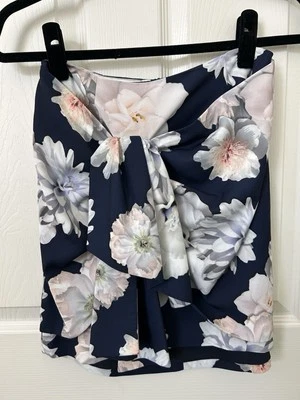 Finders Keepers Faux Wrap Floral Mini Skirt Size Small  - Image 1 of 4