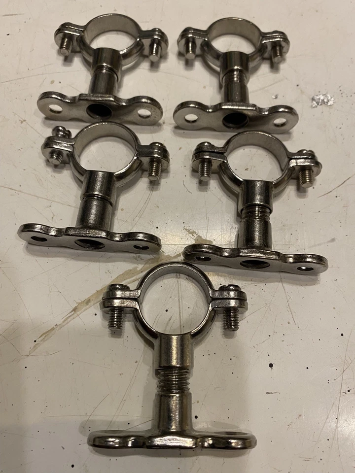 5 x Chrom Munsen Ringe mit Backplate passend für 22mm Rohre Restposten - Bild 1 von 1