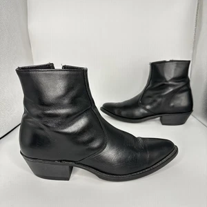 Botas de Vaquero Laredo-Long Haul Cuero Negro Cremallera Lateral Tobillo Hombres 10.5 D - Imagen 1 de 13