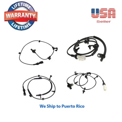 4 ABS Speed Sensor Front Rear Right Left Fit Ford Edge Lincoln MKX 2007-2010 AWD - Image 1 of 4