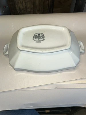 Antique Soup/Sauce Tureen ~ Base Only ~ Alfred Meakin 1897 ~ White Ironstone - Image 1 of 4