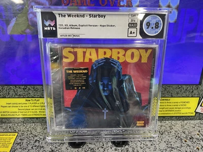 2016 The Weeknd Starboy CD Album w/ Hype Sticker Graded WATA 9.8 Sealed A+ NEW - Image 1 of 4
