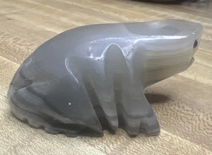 Vintage natürlicher Achat Stein Schildkröte Briefbeschwerer 3" - Bild 1 von 12