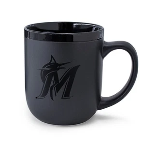 WinCraft Miami Marlins 17oz. Black Tonal Ceramic Mug - Picture 1 of 2