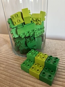 Lego Duplo grüne Bausteine 2x2 und 4x2 - Bild 1 von 1