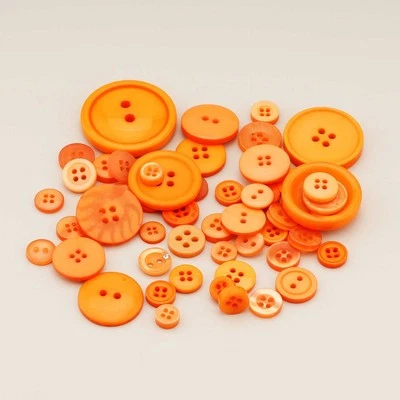 30g Orange Series Resin Buttons for Sewing Scrapbooking Clothing Handmade Decor - Image 1 of 4