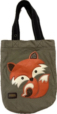 Chala Green Canvas Fox Tote Bag New w/ Tag - Image 1 of 4