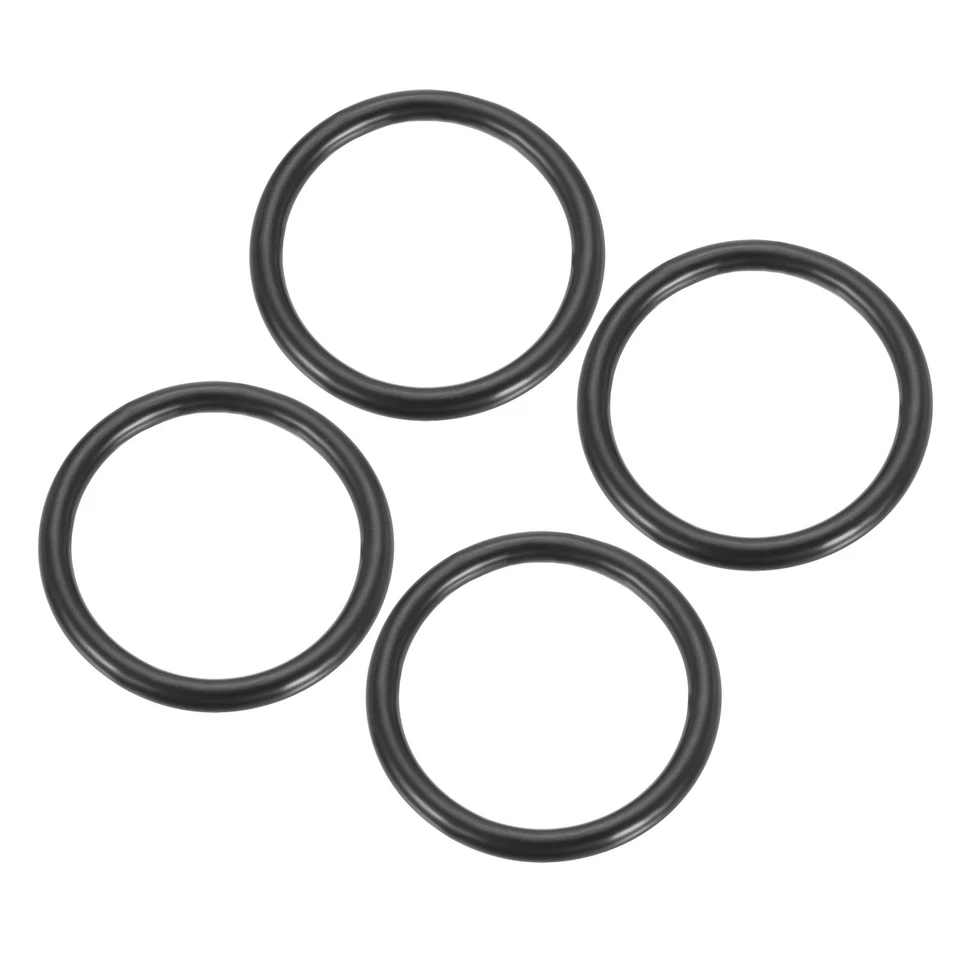 2" Metal O Ring, 4Pcs Seamless 304 Stainless Steel Rings Black 6mm x 50mm Foto 1 de 4