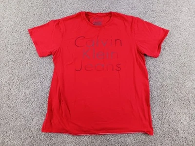 Camiseta Calvin Klein Jeans Niños Manga Corta Grande Rojo Algodón Cuello Redondo Foto 1 de 4